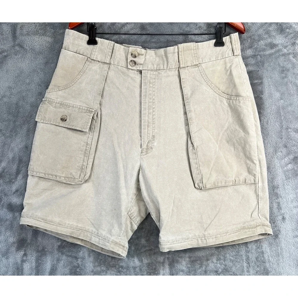 Banana Republic Safari Vintage Shorts Mens 36x7 Khaki Cotton Mill Valley 80's